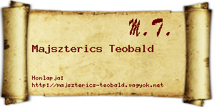 Majszterics Teobald névjegykártya
